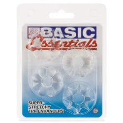 Basic Essentials Set of 4 Rings - Clear