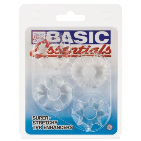 Basic Essentials Set of 4 Rings - Clear