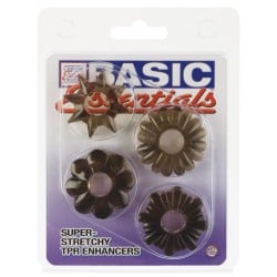 Basic Essentials Set of 4 Rings - Smoke