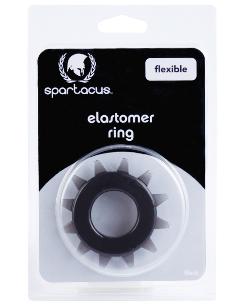 Elastomer Stud Cock Ring - Black