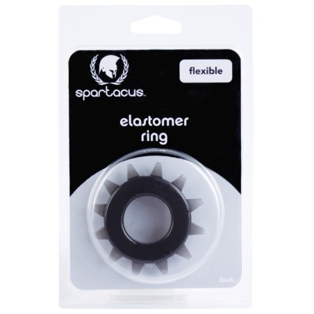 Elastomer Stud Cock Ring - Black