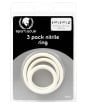 Nitrile Cock Ring Set - White Pack of 3