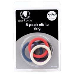Nitrile Cock  Ring Set 1.25" - Asst Pack of 5