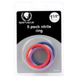 Nitrile Cock  Ring Set 1.5" - Asst Pack of 5
