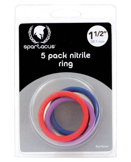 Nitrile Cock Ring Set 1.5" - Asst Pack of 5