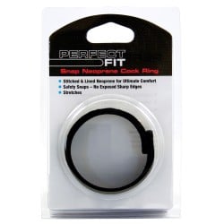 Perfect Fit Neoprene Snap Cock Ring - Black