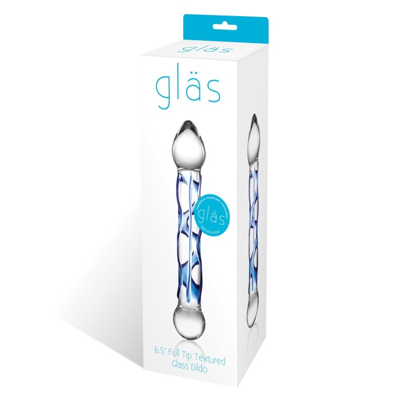 Glas 6.5" Tip Textured Glass Dildo Glas 6.5" Tip Textured Glass Dildo