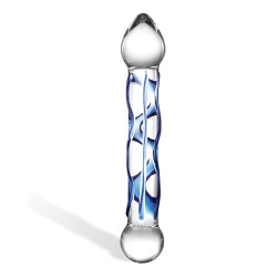 Glas 6.5" Tip Textured Glass Dildo