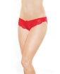 Low Rise Stretch Scallop Lace Panty Red O/S