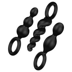 Satisfyer Plug Set - Black Set of 3