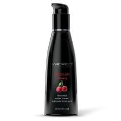 Wicked Sensual Care Aqua Waterbased Lubricant - 4 oz Cherry