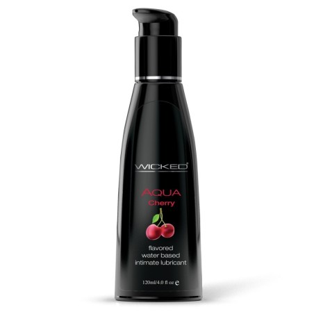 Wicked Sensual Care Aqua Waterbased Lubricant - 4 oz Cherry