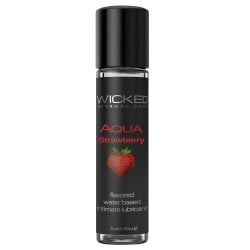 Wicked Sensual Care Aqua Waterbased Lubricant - 1 oz Strawberry