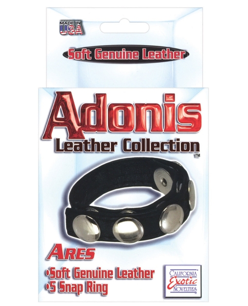 Adonis Leather Collection Ares 5 Snap Adjustable Strap