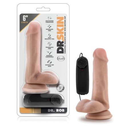 Blush Dr. Skin Dr. Rob 6" Cock w/Suction Cup - Vanilla