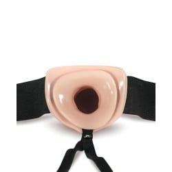 Blush Dr. Skin 7" Hollow Strap On - Vanilla