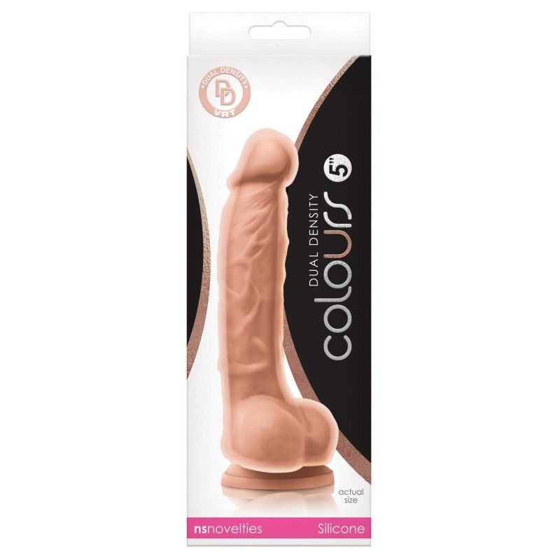 Colours Dual Density 5" Dildo - White Colours Dual Density 5" Dildo - White