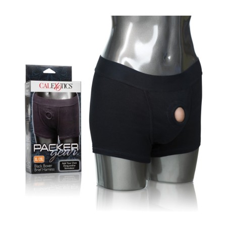 Packer Gear Boxer Brief Harness XL/2XL - Black