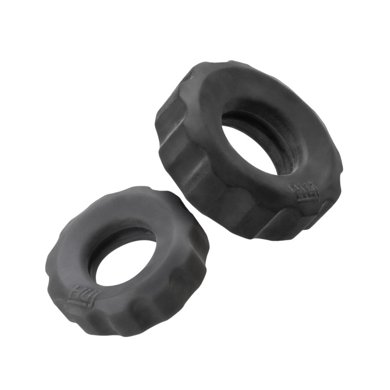 Hunky Junk Cog Ring 2 Size Double Pack - Tar & Stone Pack of 2 Hunky Junk Cog Ring 2 Size Double Pack - Tar & Stone Pack of 2
