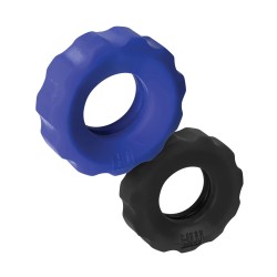 Hunky Junk Cog Ring 2 Size Double Pack - Cobalt & Tar Pack of 2