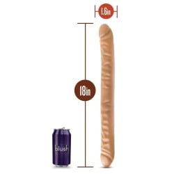 Blush Dr. Skin 18" Double Dildo - Mocha