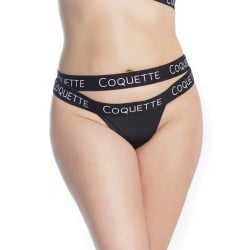 Fine Lace Back w/Double Strap Waistband Black XL