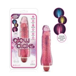 Blush Glow Dicks Glitter Vibrator Molly - Pink