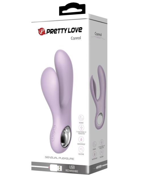 Pretty Love Canrol Nubby Rabbit Vibe - 7 Function Pastel Purple