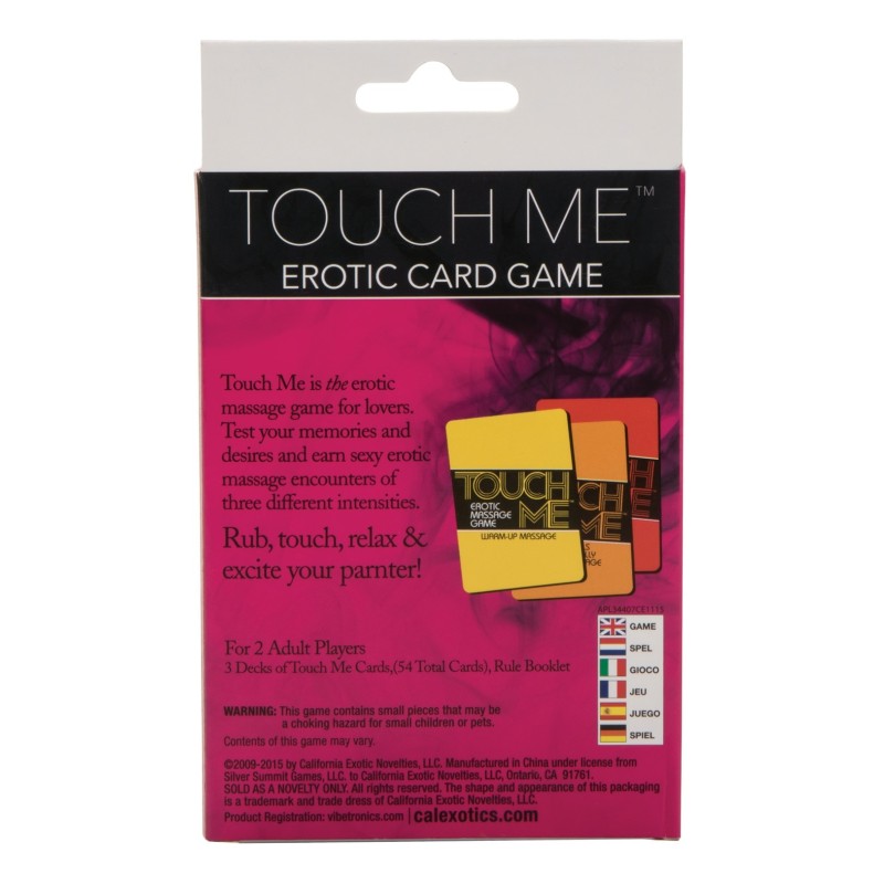 Touch Me Erotic Card Game by California exotic novelties Cupid's Lingerie