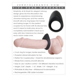 Zero Tolerance Night Rider Cock Ring - Black