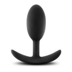 Blush Luxe Wearable Vibra Slim Plug Medium - Black