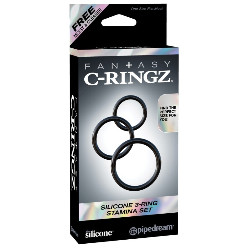 Fantasy C-Ringz Silicone 3-Ring Stamina Set Fantasy C-Ringz Silicone 3-Ring Stamina Set
