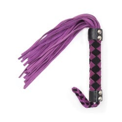 Plesur 15" Leather Flogger - Purple