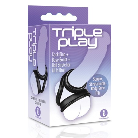 The 9's Triple Ring TPR Cock Ring