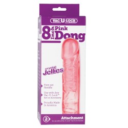 Vac-U-Lock 8" Crystal Jellie Pink