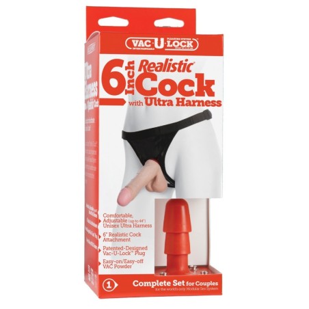 Ultra Harness 2 Set 2 w/6" Realistic Dong & Powder