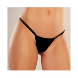 Adore Between the Cheats Velvet Panty Black O/S