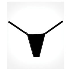 Adore Between the Cheats Velvet Panty Black O/S