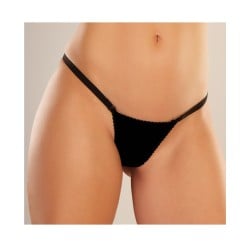 Adore Between the Cheats Wetlook Panty Black O/S