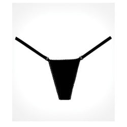 Adore Between the Cheats Wetlook Panty Black O/S