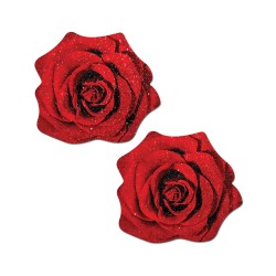 Pastease Glitter Velvet Blooming Rose - Red O/S