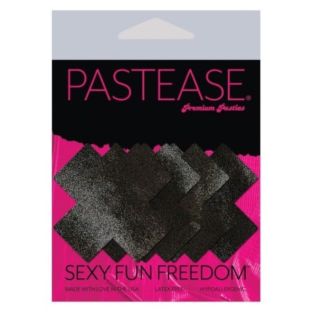 Pastease Petites Liquid Cross - Black O/S Pack of 2 Pair