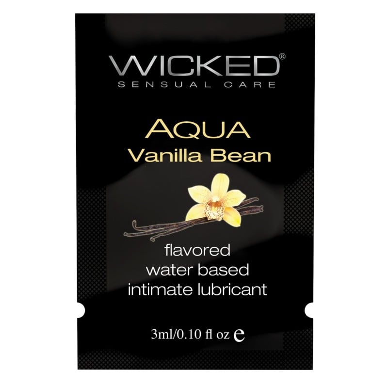 Wicked Sensual Care Waterbased Lubricant - .1 oz Vanilla Bean Wicked Sensual Care Waterbased Lubricant - .1 oz Vanilla Bean