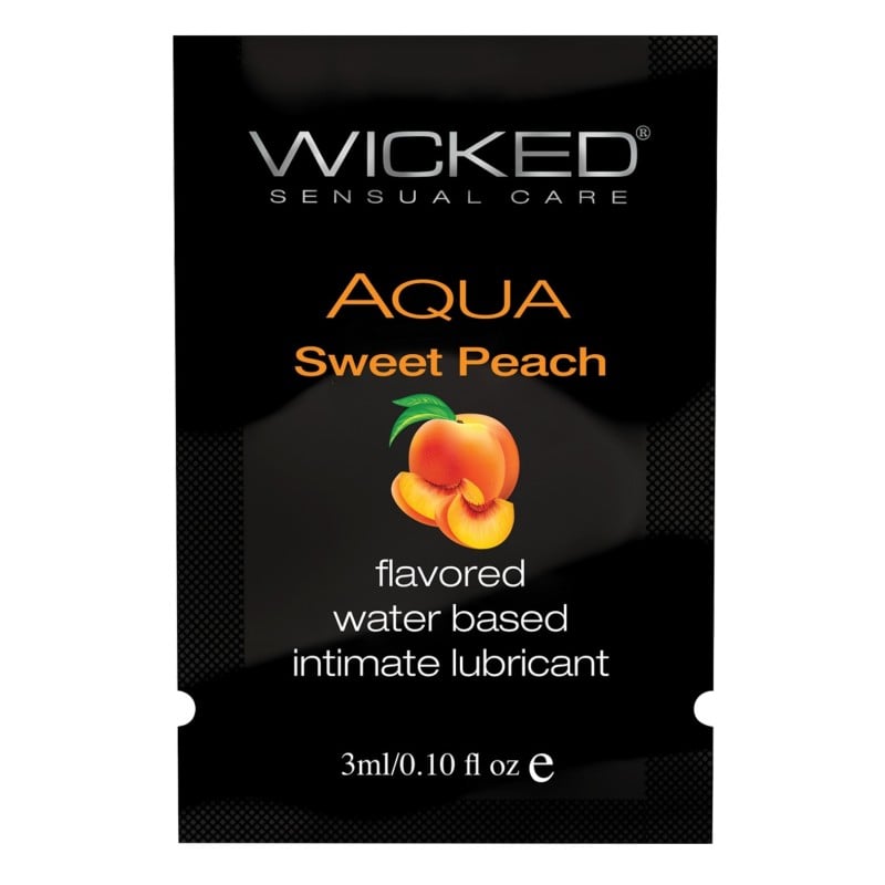 Wicked Sensual Care Waterbased Lubricant - .1 oz Sweet Peach Wicked Sensual Care Waterbased Lubricant - .1 oz Sweet Peach