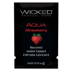 Wicked Sensual Care Waterbased Lubricant - .1 oz Strawberry