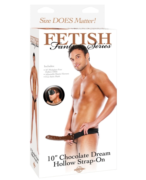 Fetish Fantasy Series 10" Chocolate Dream Hollow Strap On