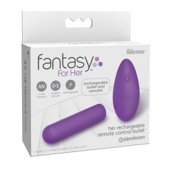Fantasy for Her Rechargeable Remote Control Bullet - Purple