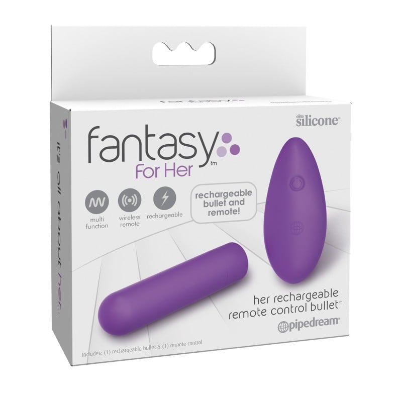 Fantasy for Her Rechargeable Remote Control Bullet - Purple Fantasy for Her Rechargeable Remote Control Bullet - Purple