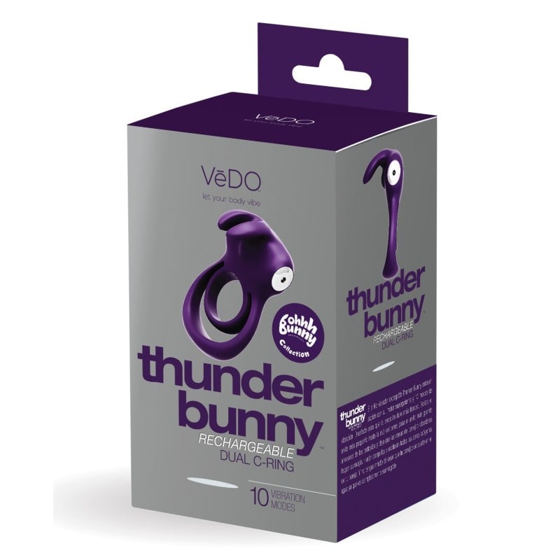 VeDO Thunder Rechargeable Dual Ring - Deep Purple VeDO Thunder Rechargeable Dual Ring - Deep Purple
