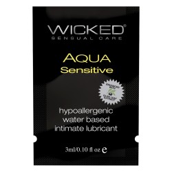 Wicked Sensual Care Hypoallergenic Aqua Sensative Waterbased Lubericant - .1 oz